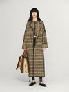 INTO THE EAST 2025 Autumn/Winter Green and Brown Blended Plaid Duffle Vest/Blended Hooded Jacket/Coat ITE-E1DGAW143GBR20CO-LZ Coat (E1DGAW139GBR20VE)